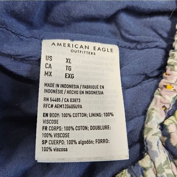 American Eagle Micro Floral Mixed Media Cropped Bralett Cami Tube Top Womens XL - Picture 10 of 10